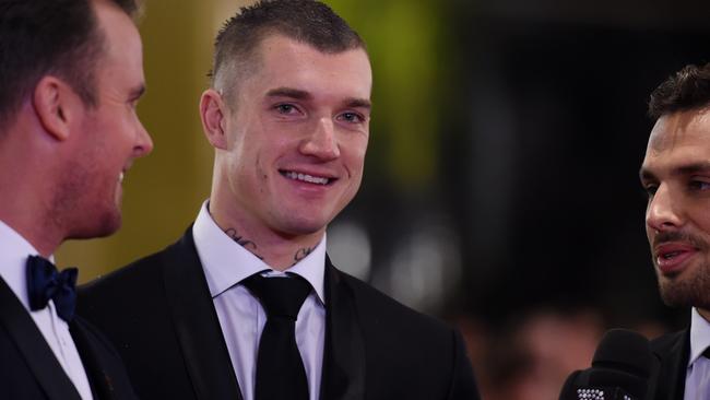 Dustin Martin finished third in the 2016 Brownlow Medal.