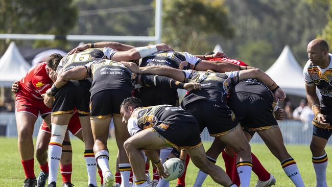 Men's Koori Knockout grand final, Walgett Aboriginal Connection vs Wiradjuri Aboriginal Rivers. Picture: Andrea Francolini