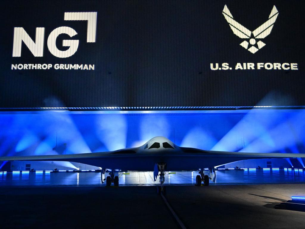 The B-21 is unveiled earlier this month. Picture: AFP