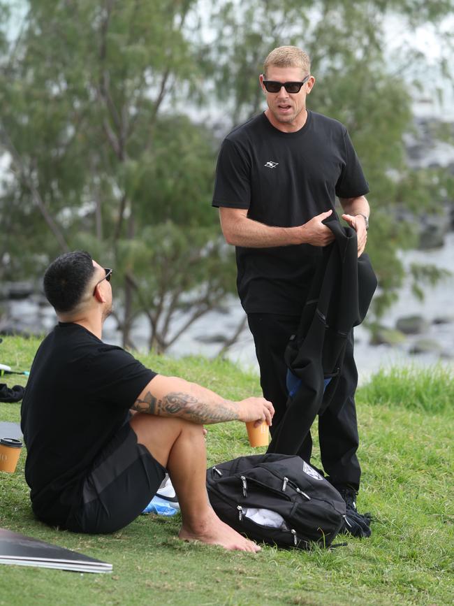 Mick Fanning at the Surf of Origin at Burleigh Beach. Picture: Annette Dew