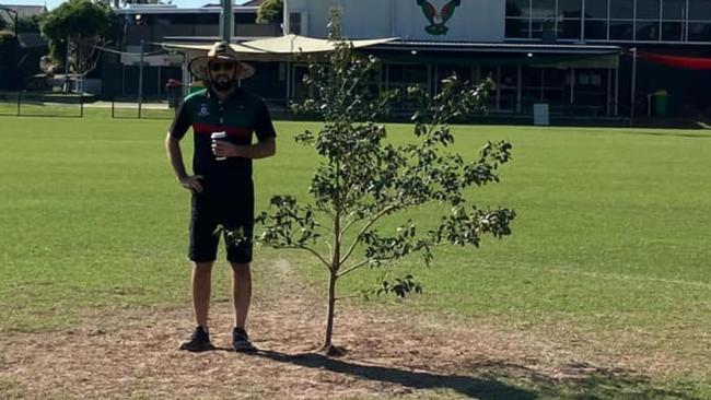 Sandgate Hawks find tree planted in middle of field