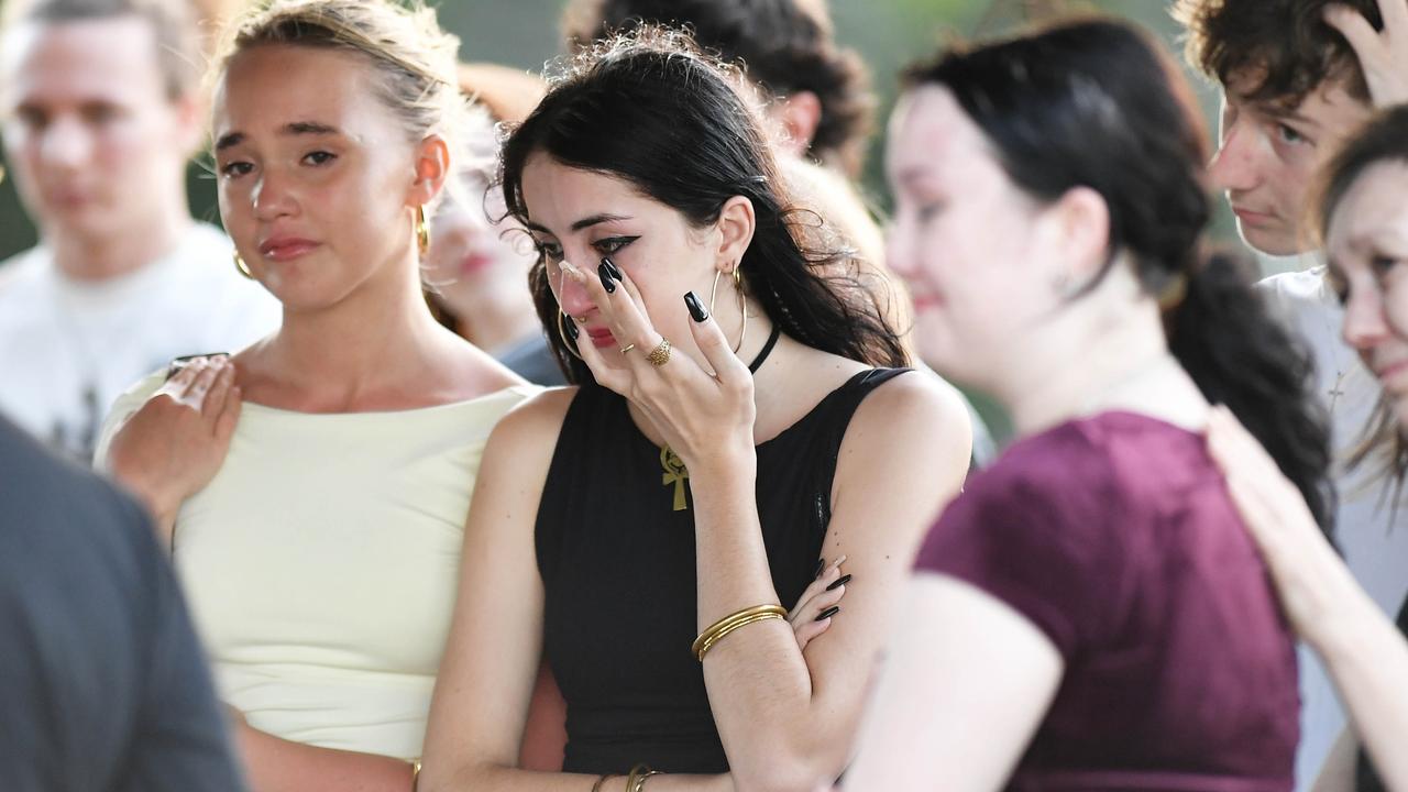 Loved ones gathered to remember Honor Ward. Picture: Patrick Woods.