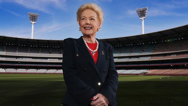 Susan Alberti was denied entry through the Whitten Oval main entrance last week. Picture: Michael Klein