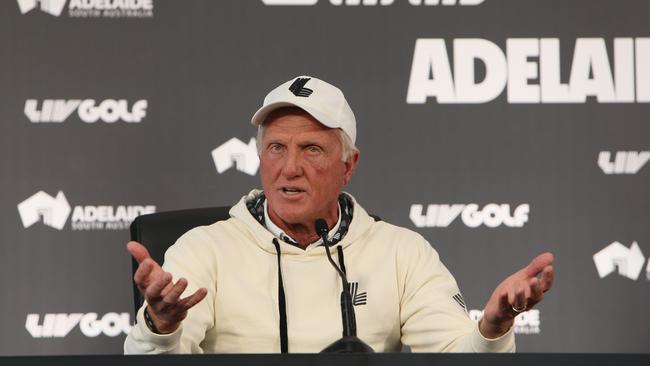 LIV Golf CEO and Commissioner Greg Norman, at The Grange Golf Club. Picture: NCA/NewsWire Emma Brasier