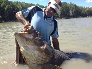 That is a BIG fish! The pic sent in by Ash White of her friend Ray and his groper.