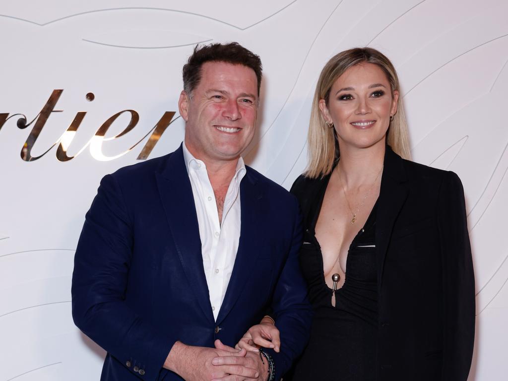 Karl Stefanovic and Jasmine Stefanovic attend the grand opening of the Cartier Sydney Flagship store on November 16 in Sydney. Picture: Getty