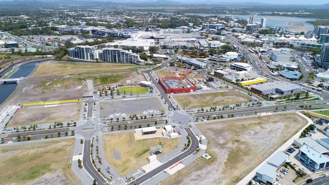 DRONE: Progress development of Maroochydore CBD. Photo Patrick Woods / Sunshine Coast Daily.