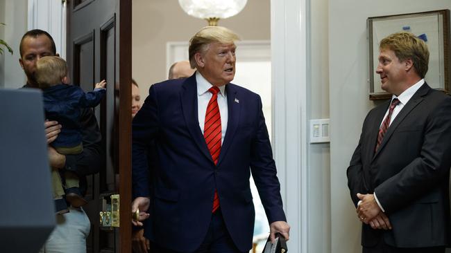 Donald Trump at the White House on Thursday. Picture: AP