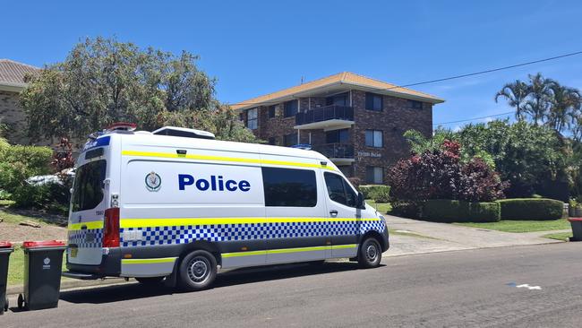 Police investigating on William St on Monday. Picture: Sam Stolz.