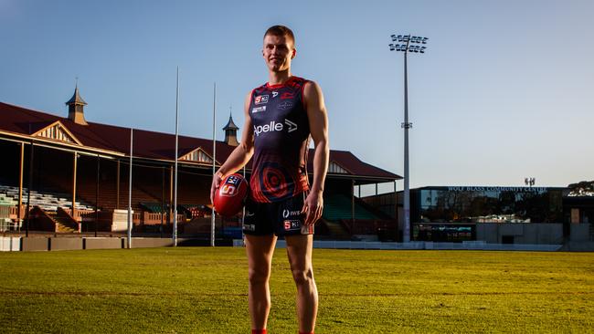 Norwood footballer Jay Rantall at Norwood Oval. The former Magpie has made a strong impression since joining the Redlegs. Picture: Matt Turner