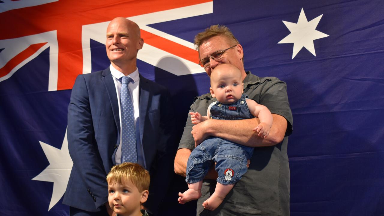 Peter Wildelre receiving his Australian Citizenship in Gympie. Photo: Elizabeth Neil