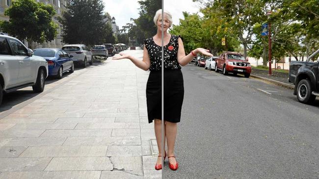 TOO PAVE OR NOT TO PAVE: Cr Strelow says support for the granite pavers on Quay St has grown since the redevelopment was completed. Picture: Allan Reinikka ROK230718quaystre