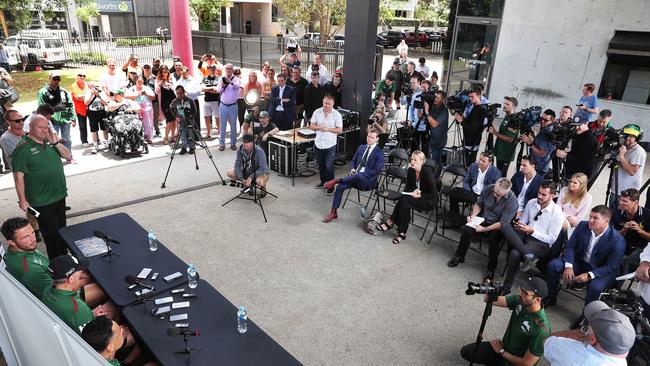 The assembled Sydney media got the best of the new coach. (Phil Hillyard)