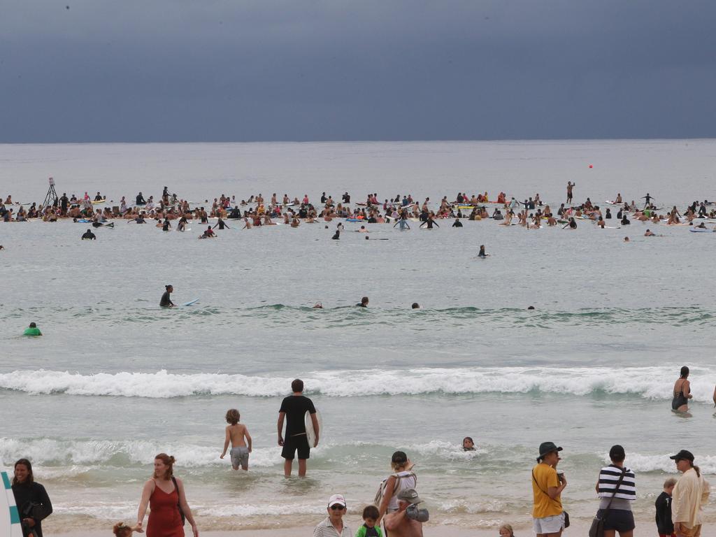 Protest at Burleigh against an oil company drilling in the Great Australian Bight. Pic Mike Batterham.