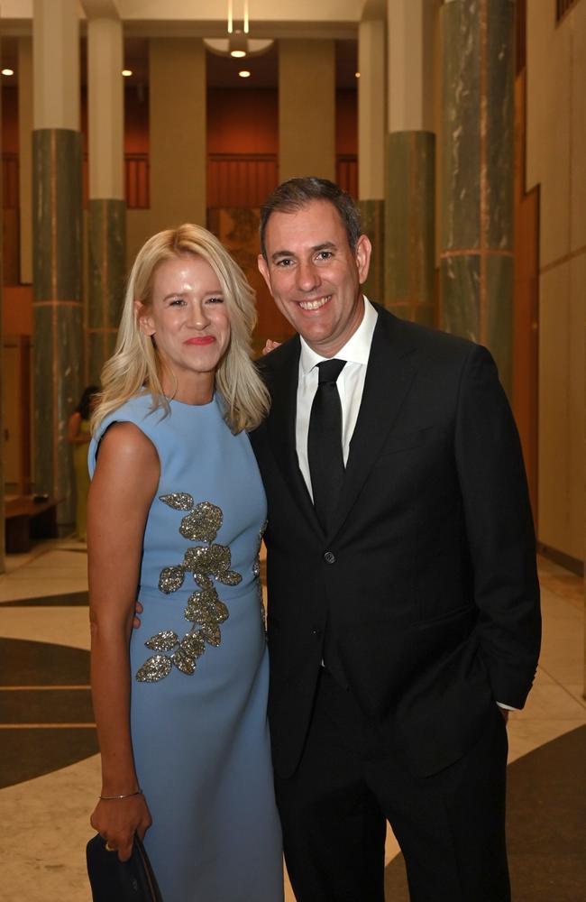 Federal Treasurer Jim Chalmers and wife Laura are beaming as they attend the function. Picture: NewsWire/ Martin Ollman