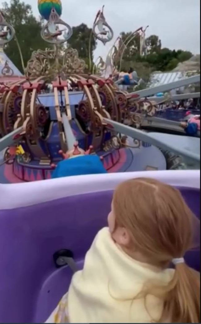 Lilibet on a ride during her birthday trip. Picture: Instagram