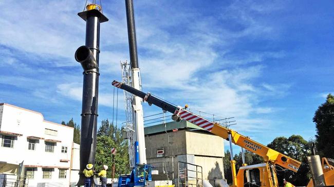 ABOVE: The first pump at Browns Creek was removed and transported to Brisbane on September 16. Picture: Terra Sword