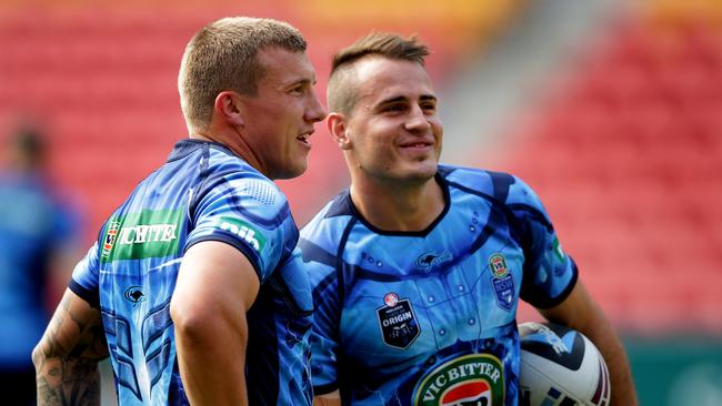 Trent Hodkinson and Josh Reynolds are in line for this year’s Origin campaign. .Picture: Gregg Porteous