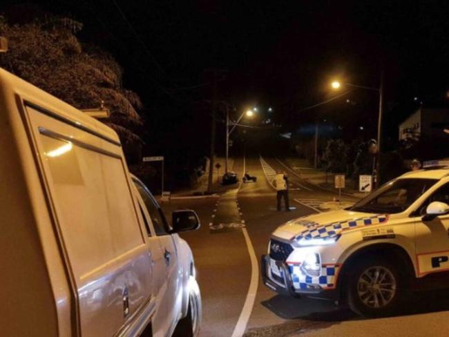 Police at the scene of the fatal crash on Carter Road, Nambour, on the Sunshine Coast.