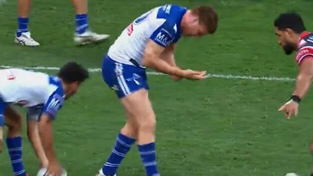 Canterbury's Dylan Napa suffered a hand injury against the Sydney Roosters. Credit: Fox Sports