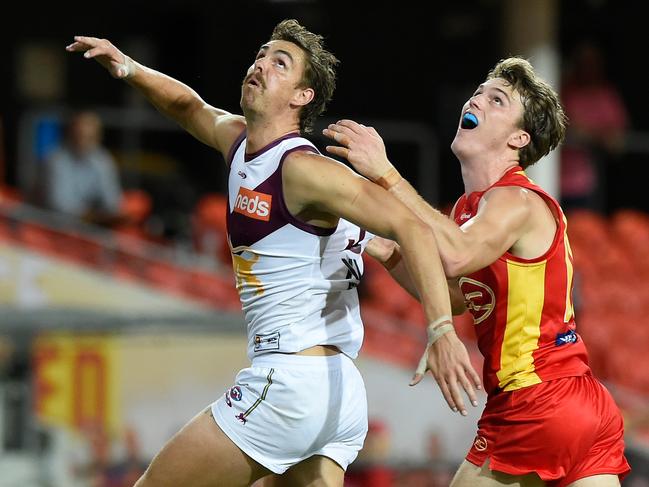 Joe Daniher finished with three goals for the Brisbane Lions. Picture: Getty Images