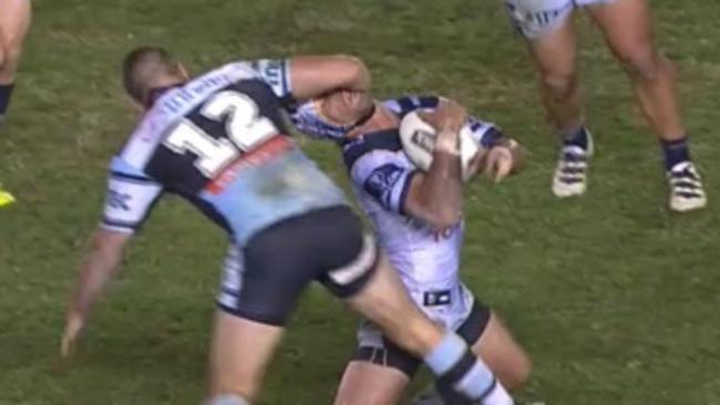 Graham hit Thurston with a high shot.