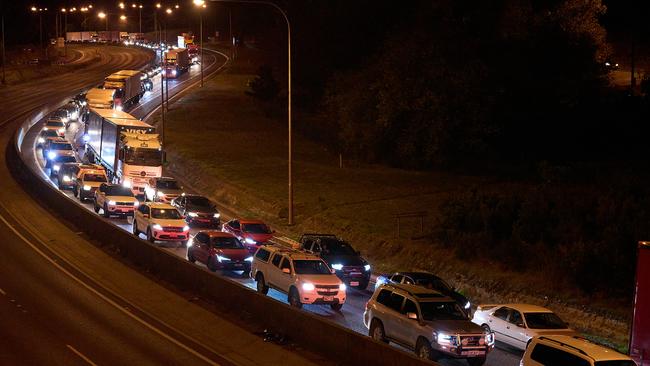 One driver said motorists were “packed in like eggs in a carton”. Picture: Matt Loxton