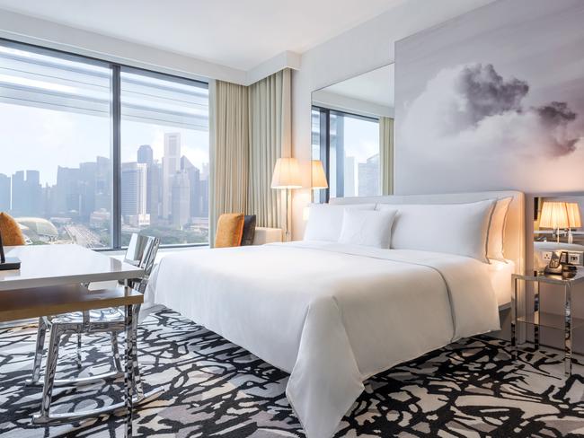 Deluxe King Guest Room, JW Marriott Singapore South Beach Image supplied by hotel Photo: Scott A. Woodward