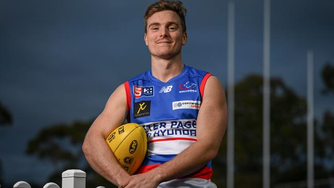 ADELAIDE, AUSTRALIA - Advertiser Photos June 14, 2023: Central District footballer Harry Grant at Elizabeth Oval. Picture: Naomi Jellicoe