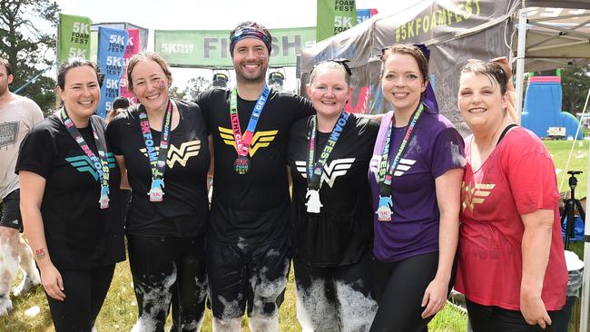 Sarah Cawte, Esther Tempany, David Tempany, Krystal Pocock, Julie Dickson and Sally Packer. Picture: David Smith