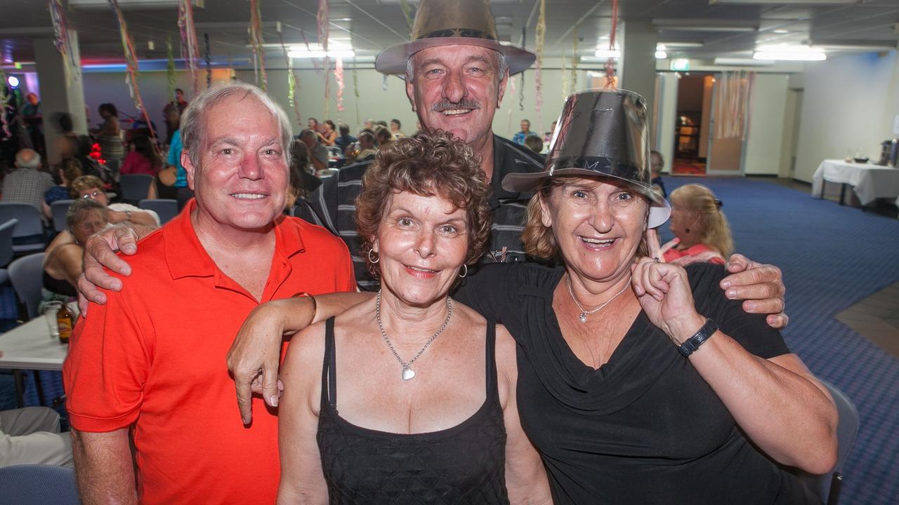 2014: John and Kerry Steenstra with Jenny and Richard Horne at Ipswich RSL on New Year’s Eve. Photo: Nick O'Sullivan