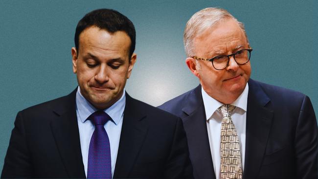 Unlike a fatalistic Irish Varadkar, Anthony Albanese is not for resigning but for using politics to turn the politics, writes Dennis Shanahan.