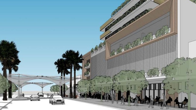 An architectural drawing of C.ex Groups' thirteen storey apartment building earmarked for Harbour Drive.