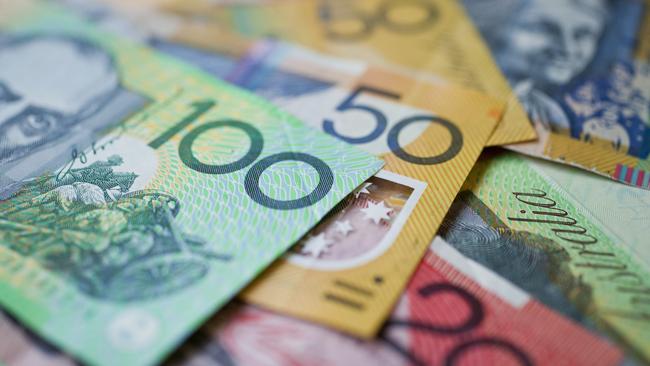 Australian money background showing $100, $50 and $20 notes with a shallow depth of field.  Picture: istock