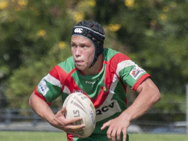 Reuben Cotter playing for the Sarina U18s at 15 years of age. Picture: Daryl Wright.