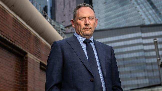 Acting Senior Sergeant Warren Hutchison says there’s been a spike in offending since Covid forced more people online. Picture: Jason Edwards