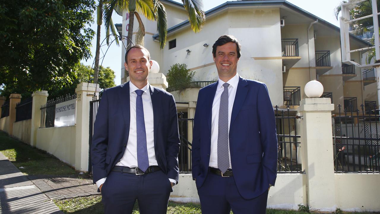 Michael and Andrew Gard at the former Sapphire Resort in South Brisbane.