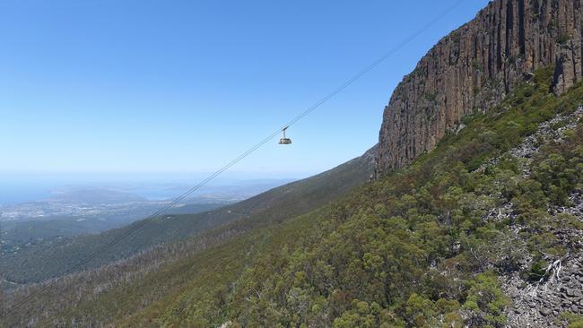 Mount Wellington Cableway Company artists impressions of what the proposed cable care on Mount Wellington will look like. Picture: supplied