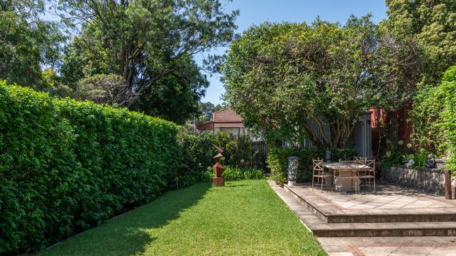 The manicured back yard of David Veel’s Sydney property. Picture: David Li