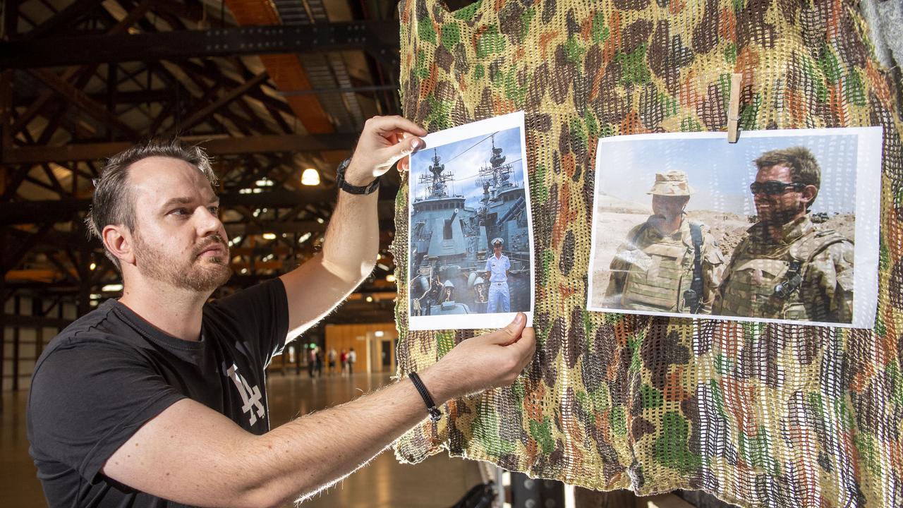 Former deputy president Toowoomba RSL Sub Branch Sheldon Rogers encourages people to bring copies of pictures showing them or their loved ones during service to The Goods Shed on ANZAC Day. Thursday, April 20, 2023. Picture: Nev Madsen.