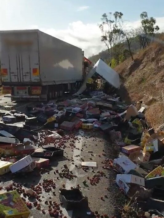 Fatal truck crash on the Bruce Highway at Stuart, November 24, 2020.