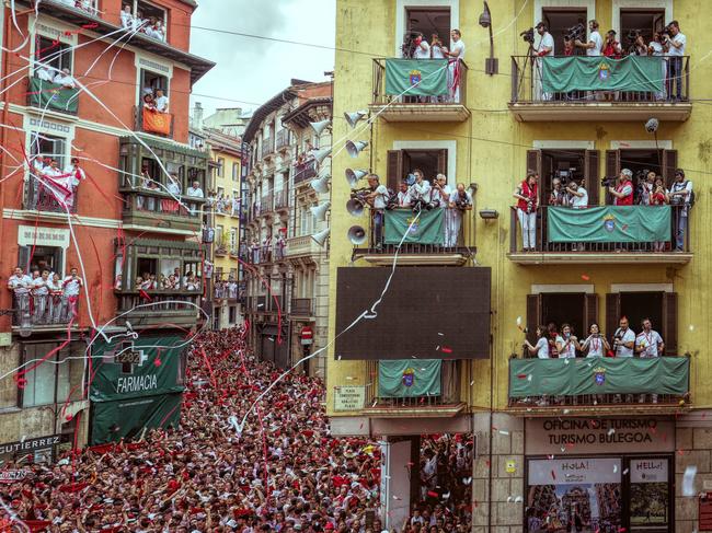 Pamplona, Spain, celebrates during the festival of San Fermin. Picture: Oscar Manso