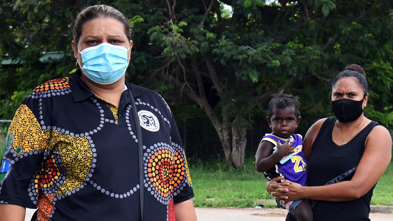 Marita Mummery and Natalie Harwood are calling for Bagot Community to go into lockdown as cases grow. Picture: (A)manda Parkinson