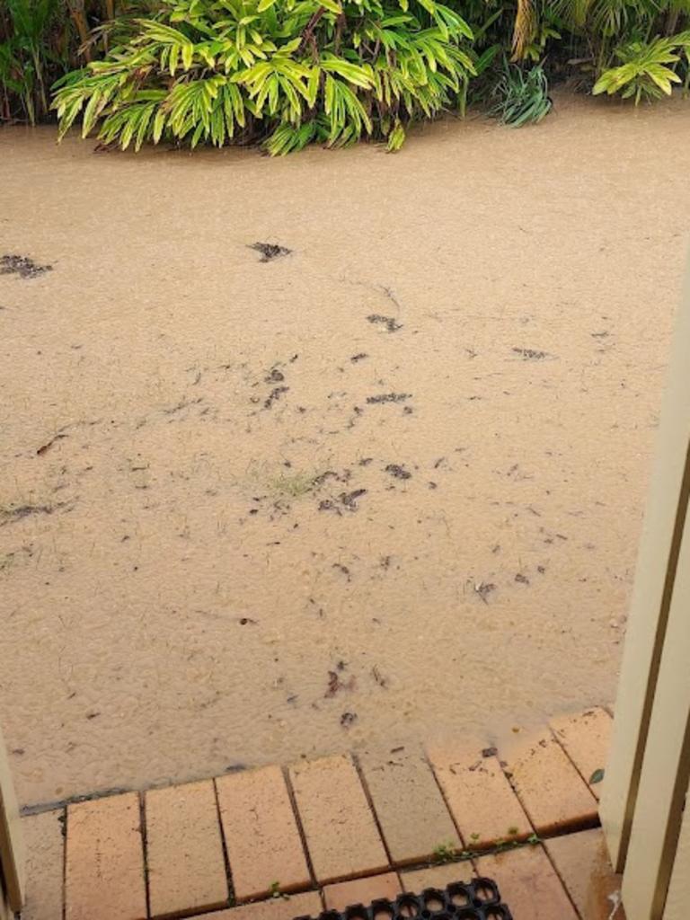 Flash flooding has cut off Boonooroo on the Fraser Coast.