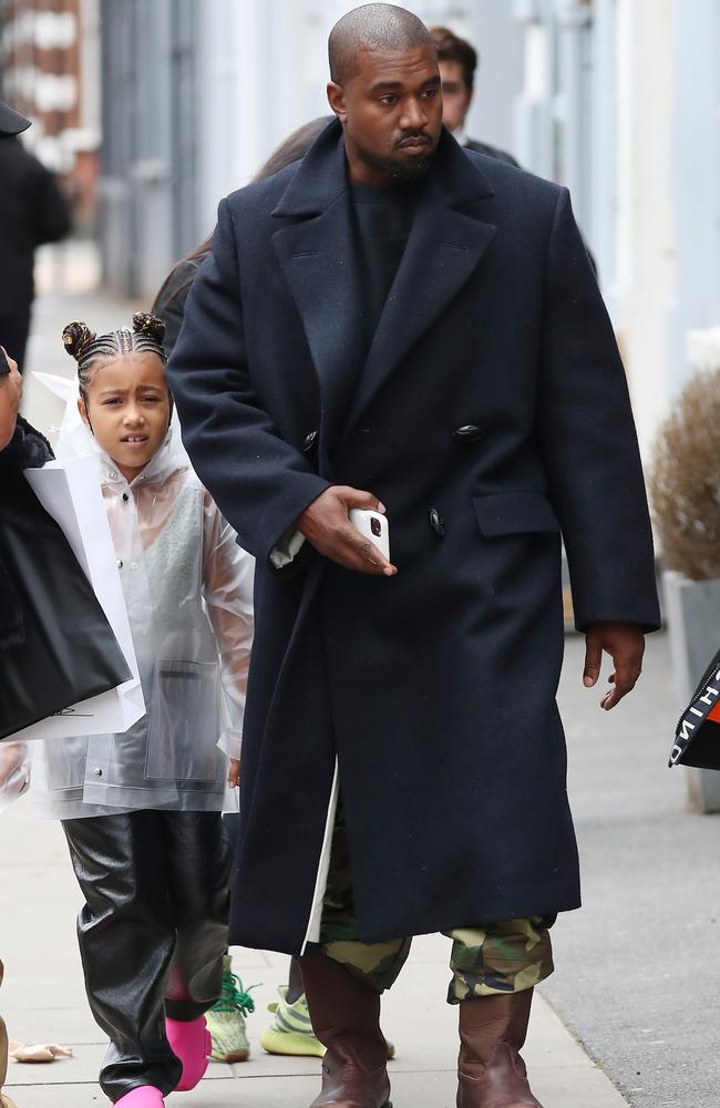 Ye with daughter North West on October 10, 2020. Picture: Neil Mockford/GC Images