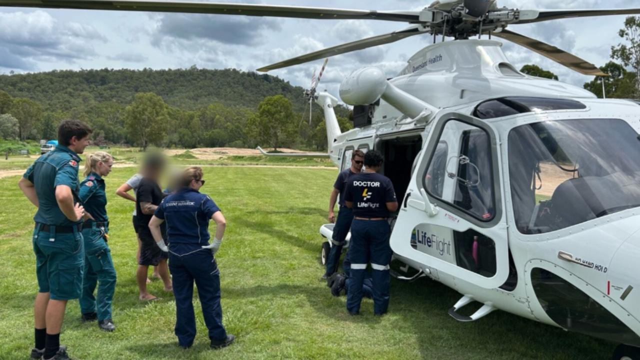 A teenager is airlifted from near Gympie after coming off his motorbike at Glen Echo motorsport park.