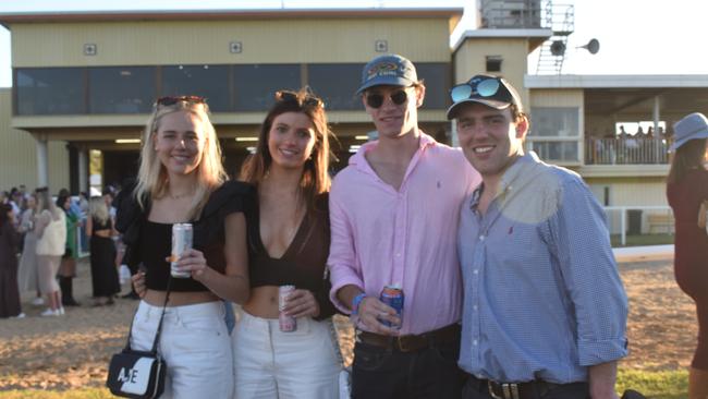 Spectators cheer on as they watch the A Grade Roma vs Condamine match at the Roma Rugby Races at Bassett Park. Picture: Chloe Cufflin.