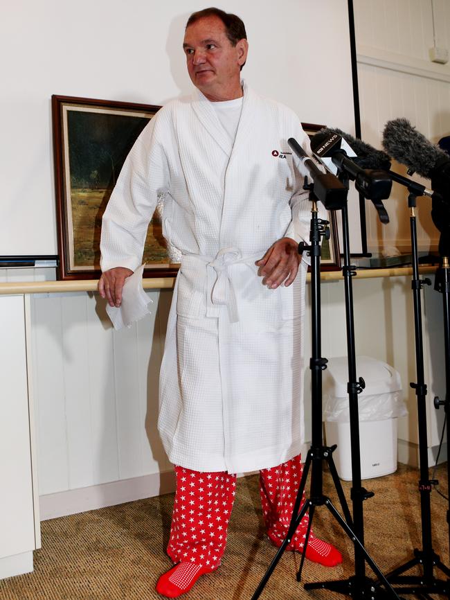 Ipswich Mayor Paul Pisasale at his press conference on Tuesday. Picture: Tim Marsden