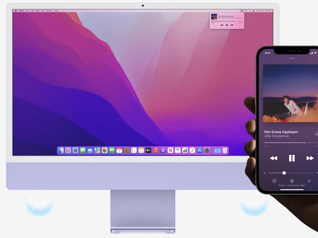 Apple will add Airplay features to its new Mac Monterey software. Picture: Supplied