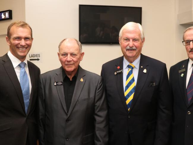 Rob Stokes MP, Alan Wright, John Haines and Robin Tapp at Palm Beach RSL sub branch library.